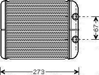 Ava Quality Cooling RT 6343 - Теплообмінник, опалення салону autozip.com.ua