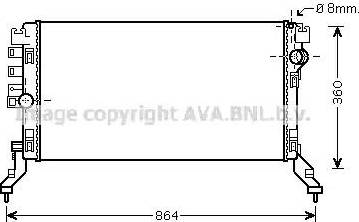 Ava Quality Cooling RT 2419 - Радіатор, охолодження двигуна autozip.com.ua