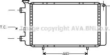 AVA RT 2066 - Радіатор, охолодження двигуна autozip.com.ua
