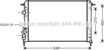 Ava Quality Cooling RT 2266 - Радіатор, охолодження двигуна autozip.com.ua