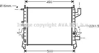 Ava Quality Cooling RT 2262 - Радіатор, охолодження двигуна autozip.com.ua