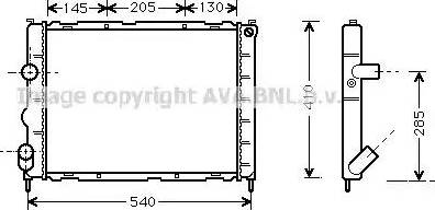 Ava Quality Cooling RT 2267 - Радіатор, охолодження двигуна autozip.com.ua