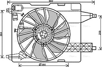 Ava Quality Cooling RT 7539 - Вентилятор, охолодження двигуна autozip.com.ua