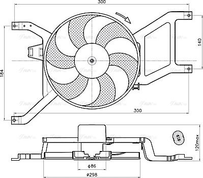 Ava Quality Cooling RT7685 - Вентилятор, охолодження двигуна autozip.com.ua