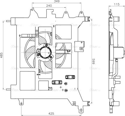 Ava Quality Cooling RT7687 - Вентилятор, охолодження двигуна autozip.com.ua