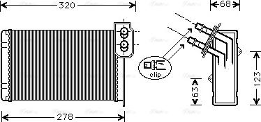 Ava Quality Cooling RTA6099 - Теплообмінник, опалення салону autozip.com.ua