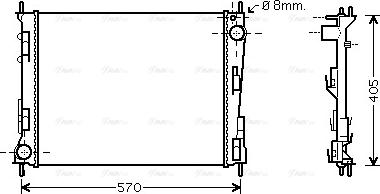 AVA RTA2374 - Радіатор, охолодження двигуна autozip.com.ua