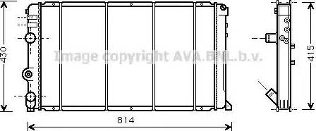 Ava Quality Cooling RTA2263 - Радіатор, охолодження двигуна autozip.com.ua