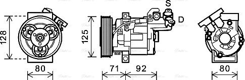 AVA RTAK495 - Компресор, кондиціонер autozip.com.ua