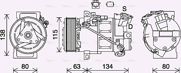 AVA RTAK640 - Компресор, кондиціонер autozip.com.ua