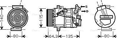 Ava Quality Cooling RTAK394 - Компресор, кондиціонер autozip.com.ua