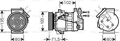 Ava Quality Cooling RTAK393 - Компресор, кондиціонер autozip.com.ua