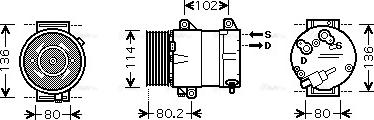 Ava Quality Cooling RTAK381 - Компресор, кондиціонер autozip.com.ua