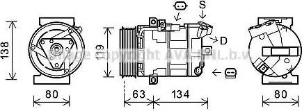 Ava Quality Cooling RTK481 - Компресор, кондиціонер autozip.com.ua