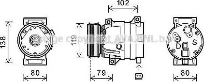 Ava Quality Cooling RTK474 - Компресор, кондиціонер autozip.com.ua