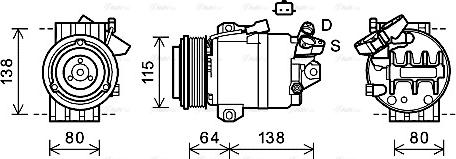 Ava Quality Cooling RTK565 - Компресор, кондиціонер autozip.com.ua