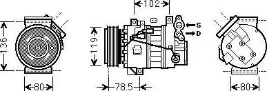 Ava Quality Cooling RTK620 - Компресор, кондиціонер autozip.com.ua