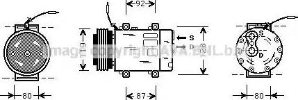 Ava Quality Cooling RTK047 - Компресор, кондиціонер autozip.com.ua