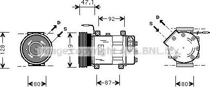 Ava Quality Cooling RT K106 - Компресор, кондиціонер autozip.com.ua