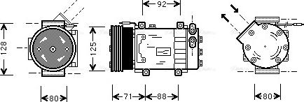 Ava Quality Cooling RT K127 - Компресор, кондиціонер autozip.com.ua