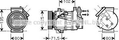 Ava Quality Cooling RT K393 - Компресор, кондиціонер autozip.com.ua