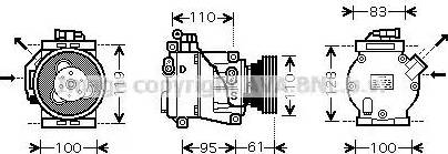 AVA RT K368 - Компресор, кондиціонер autozip.com.ua