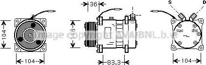 Ava Quality Cooling RT K318 - Компресор, кондиціонер autozip.com.ua