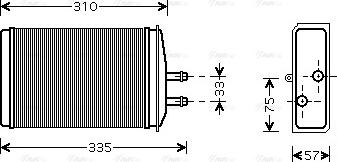 Ava Quality Cooling SA6016 - Теплообмінник, опалення салону autozip.com.ua