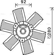 Ava Quality Cooling SA7023 - Вентилятор, охолодження двигуна autozip.com.ua