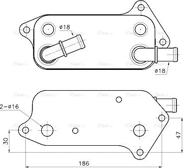 Ava Quality Cooling SB3083 - Масляний радіатор, рухове масло autozip.com.ua