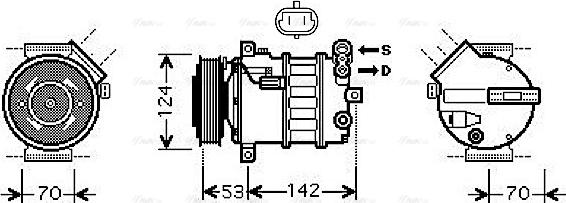 Ava Quality Cooling SBAK063 - Компресор, кондиціонер autozip.com.ua