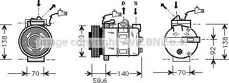 Ava Quality Cooling SB K065 - Компресор, кондиціонер autozip.com.ua