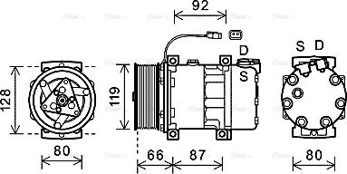 Ava Quality Cooling SCK040 - Компресор, кондиціонер autozip.com.ua