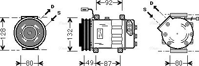 Ava Quality Cooling SCAK026 - Компресор, кондиціонер autozip.com.ua