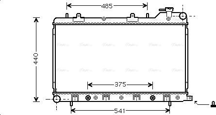 Ava Quality Cooling SU 2049 - Радіатор, охолодження двигуна autozip.com.ua