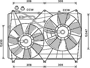 Ava Quality Cooling SZ7512 - Вентилятор, охолодження двигуна autozip.com.ua
