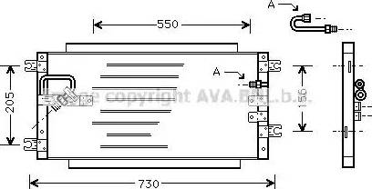 Ava Quality Cooling TO 5252 - Конденсатор, кондиціонер autozip.com.ua