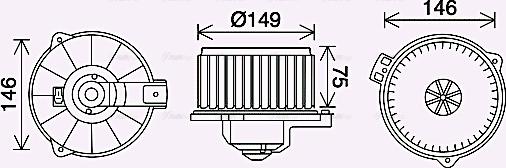 Ava Quality Cooling TO8735 - Вентилятор салону autozip.com.ua