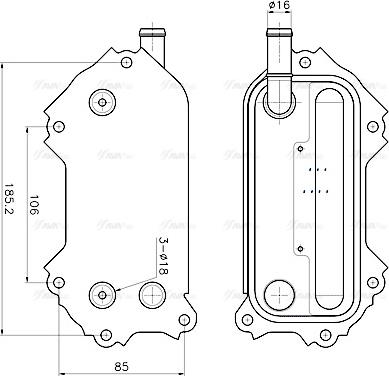 Ava Quality Cooling TO3792 - Масляний радіатор, рухове масло autozip.com.ua