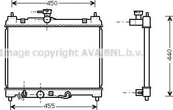 Ava Quality Cooling TO 2459 - Радіатор, охолодження двигуна autozip.com.ua