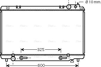 Ava Quality Cooling TO 2458 - Радіатор, охолодження двигуна autozip.com.ua