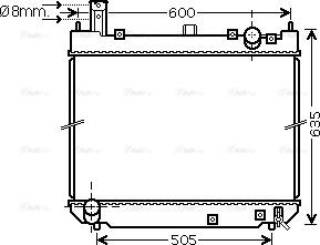 Ava Quality Cooling TO 2488 - Радіатор, охолодження двигуна autozip.com.ua