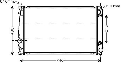 Ava Quality Cooling TO 2420 - Радіатор, охолодження двигуна autozip.com.ua