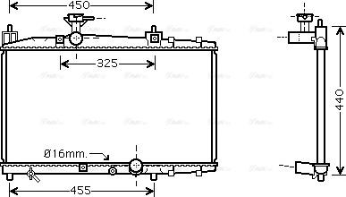 Ava Quality Cooling TO 2317 - Радіатор, охолодження двигуна autozip.com.ua