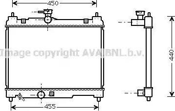 Ava Quality Cooling TO 2251 - Радіатор, охолодження двигуна autozip.com.ua