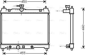 Ava Quality Cooling TO 2287 - Радіатор, охолодження двигуна autozip.com.ua