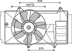 Ava Quality Cooling TO7580 - Вентилятор, охолодження двигуна autozip.com.ua