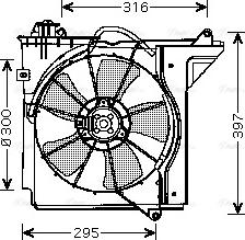 Ava Quality Cooling TO 7538 - Вентилятор, охолодження двигуна autozip.com.ua