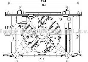 Ava Quality Cooling TO7673 - Вентилятор, охолодження двигуна autozip.com.ua
