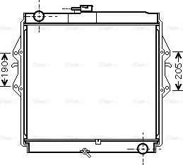 Ava Quality Cooling TOA2460 - Радіатор, охолодження двигуна autozip.com.ua